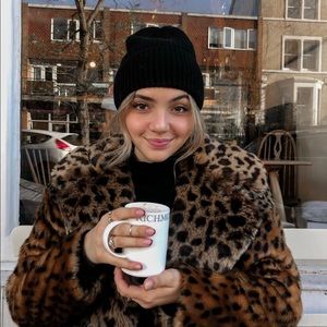 Revolve Faux Fur Cheetah Print Coat